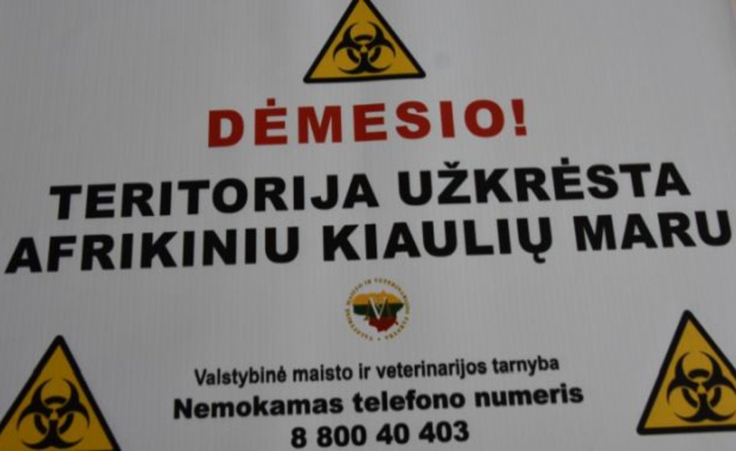 Šunskų miške afrikinio kiaulių maro atvejis