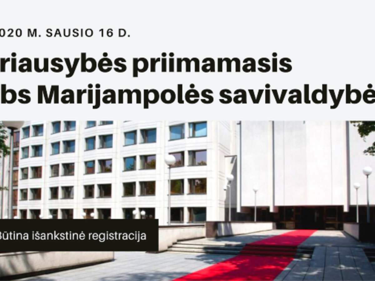 Vyriausybės priimamasis dirbs Marijampolės savivaldybėje 