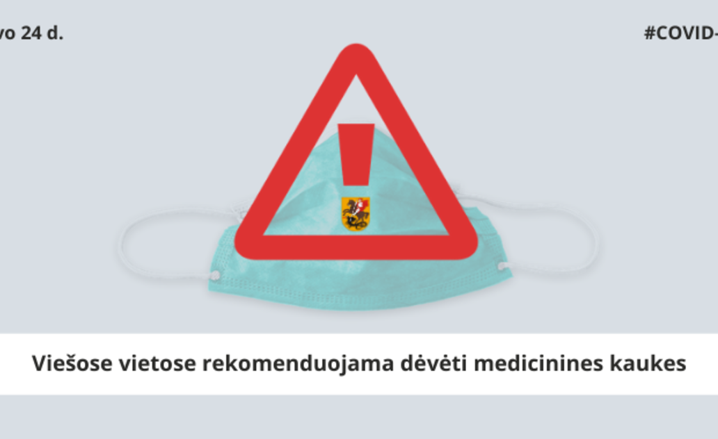 Viešose vietose rekomenduojama dėvėti asmens apsaugos priemones