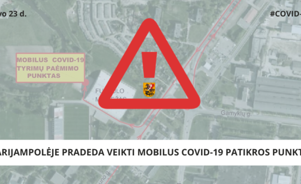 MARIJAMPOLĖJE PRADEDA VEIKTI MOBILUS COVID-19 PATIKROS PUNKTAS