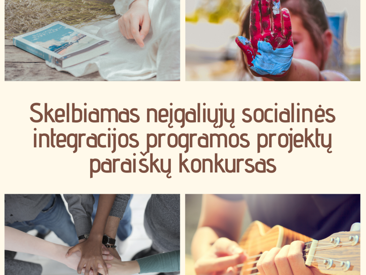 Skelbiamas neįgaliųjų socialinės integracijos programos projektų paraiškų konkursas