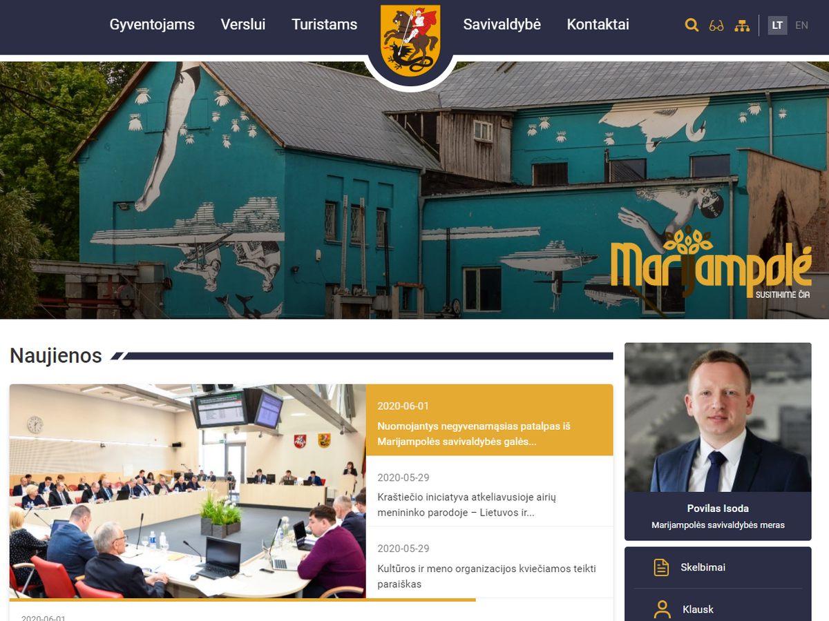 Startuoja naujas Marijampolės savivaldybės tinklalapis