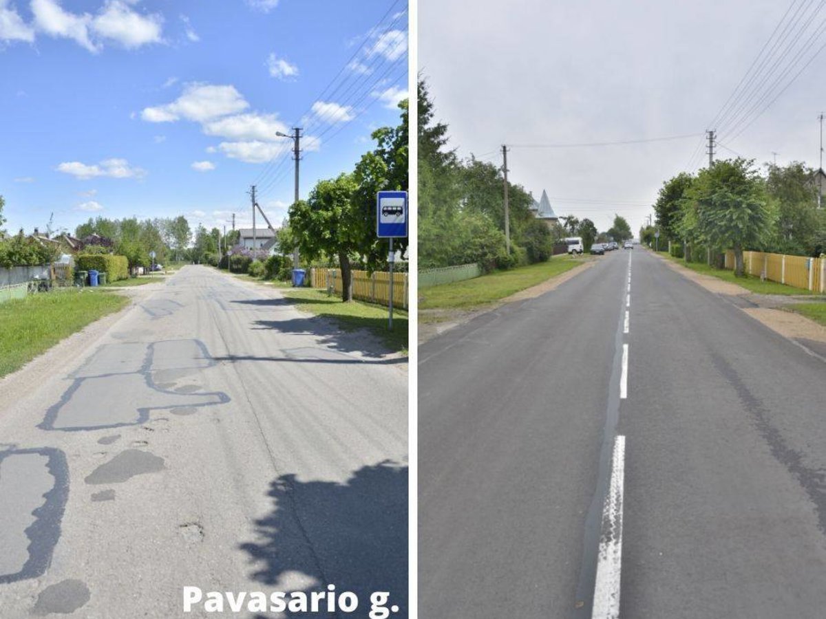 Nauja kelio danga Pavasario ir Dainavos gatvėse