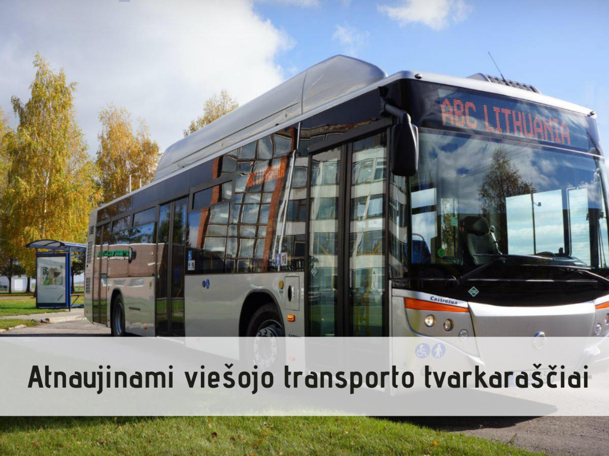 Nuo 2020 m. rugsėjo 1d. atnaujinami viešojo transporto tvarkaraščiai!