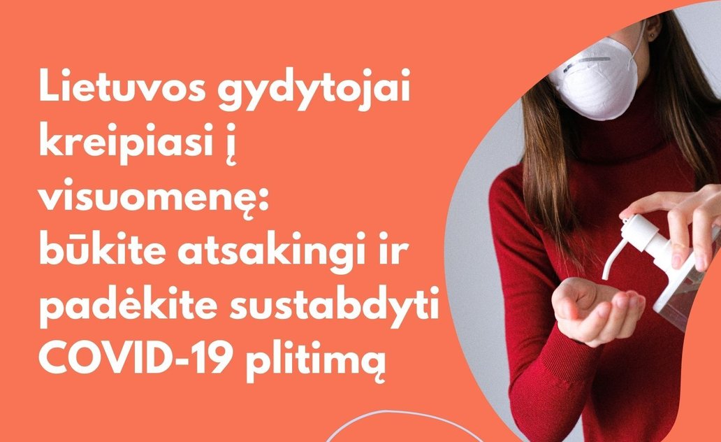 Lietuvos gydytojai kreipiasi į visuomenę ir prašo susitelkimo stabdant COVID-19 plitimą