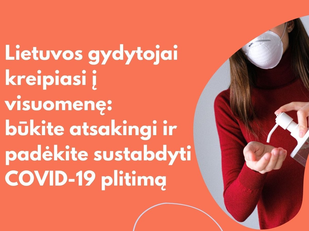 Lietuvos gydytojai kreipiasi į visuomenę ir prašo susitelkimo stabdant COVID-19 plitimą