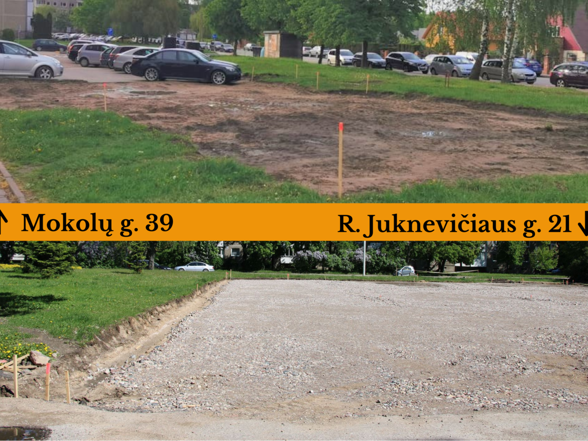 Įsibėgėja automobilių stovėjimo aikštelių rekonstravimo darbai