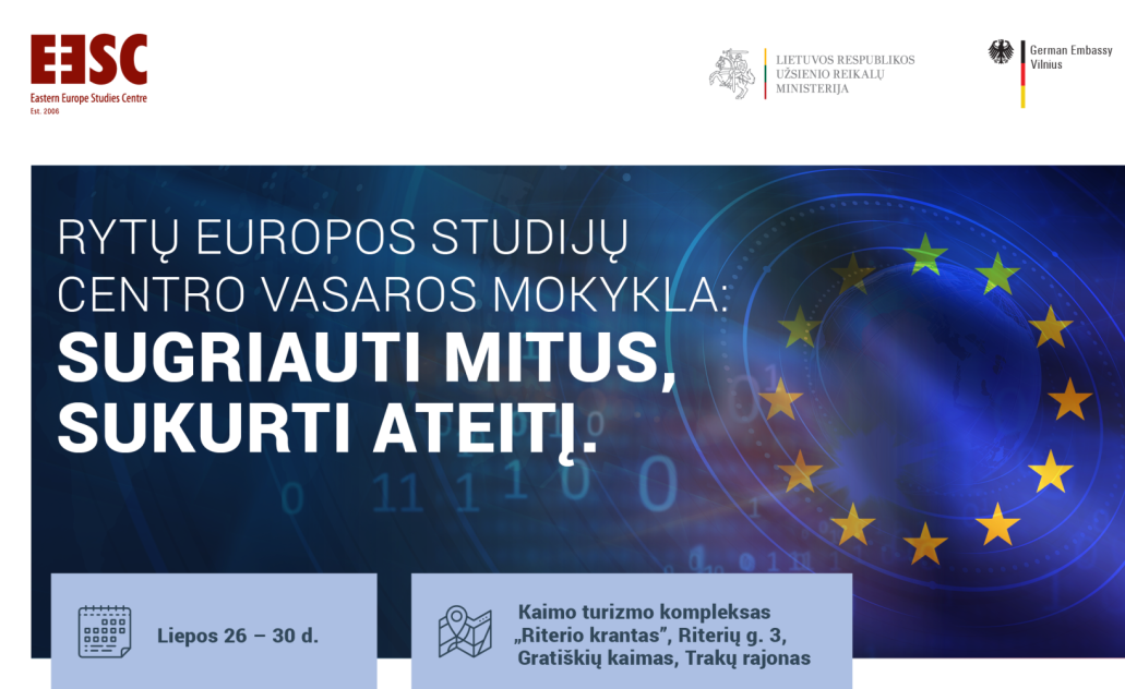 Kvietimas dalyvauti Rytų Europos studijų centro vasaros mokykloje: Sugriauti mitus, sukurti ateitį