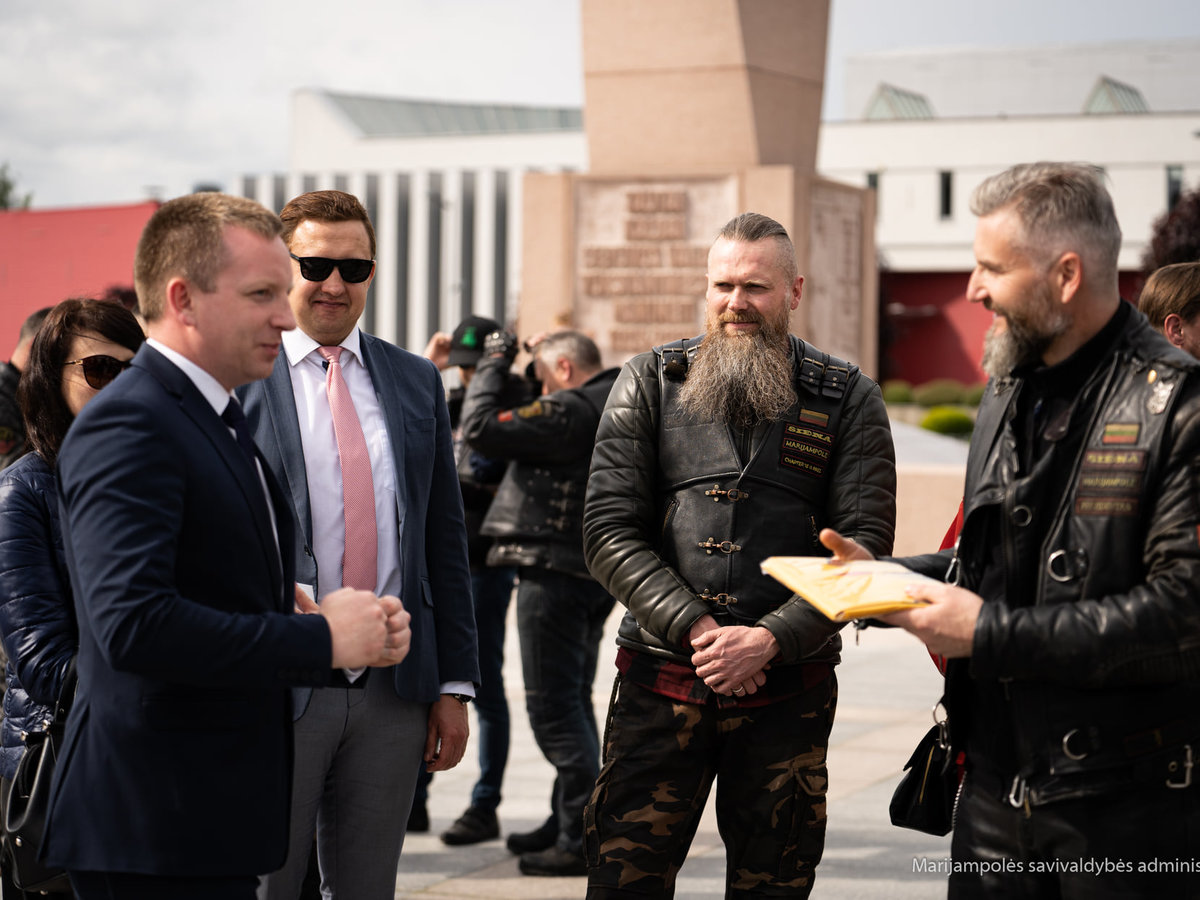 Marijampolės vėliavos ir baikerių kelionė aplink Lietuvą!