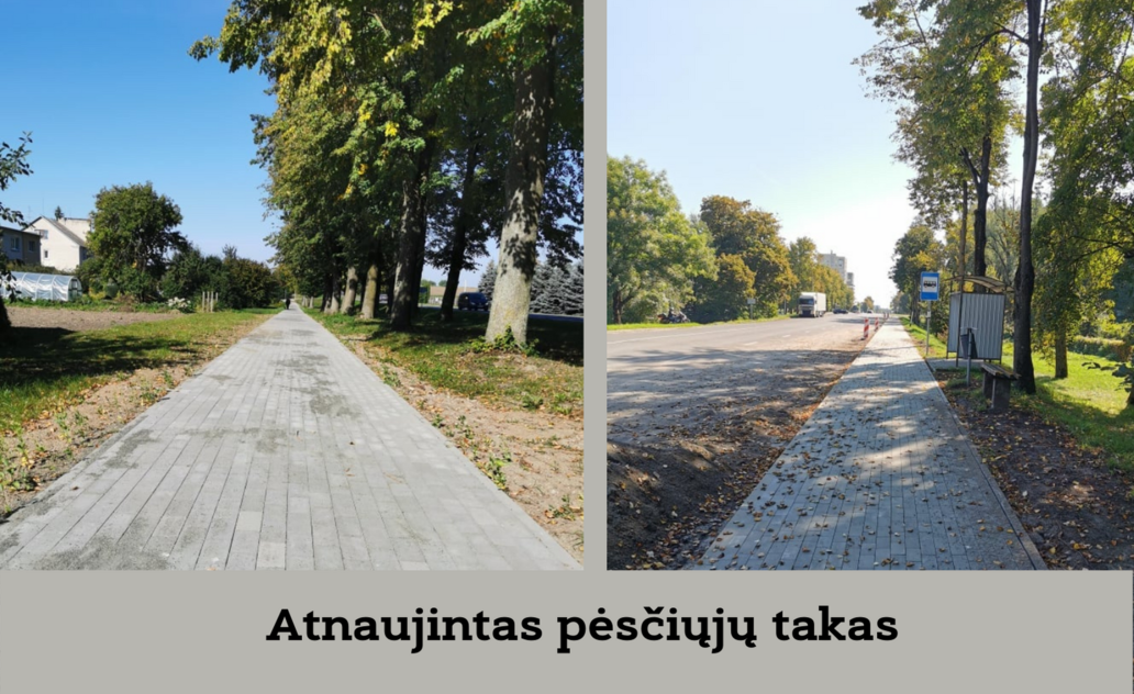 Marijampolė keičiasi: atnaujintas dar vienas pėsčiųjų takas