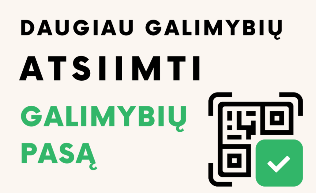 Naudinga informacija apie galimybių pasą