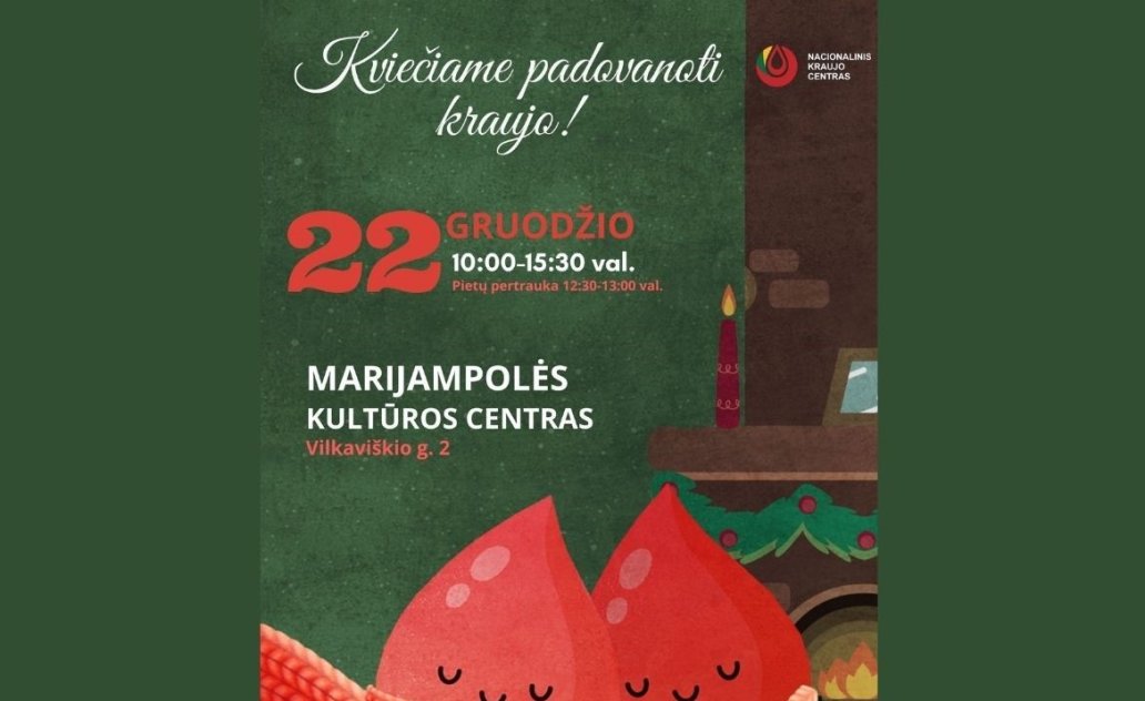 Kalėdinė kraujo donorystės akcija Marijampolėje