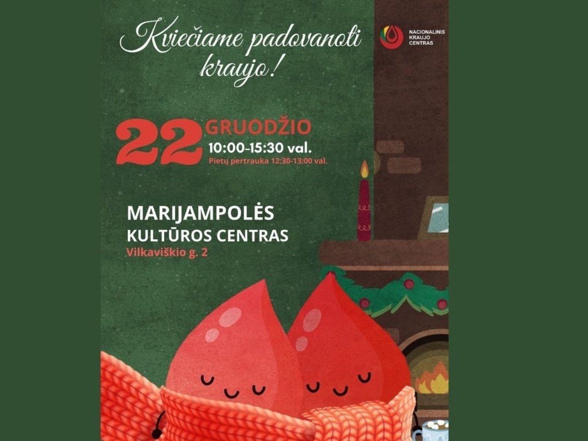 Kalėdinė kraujo donorystės akcija Marijampolėje