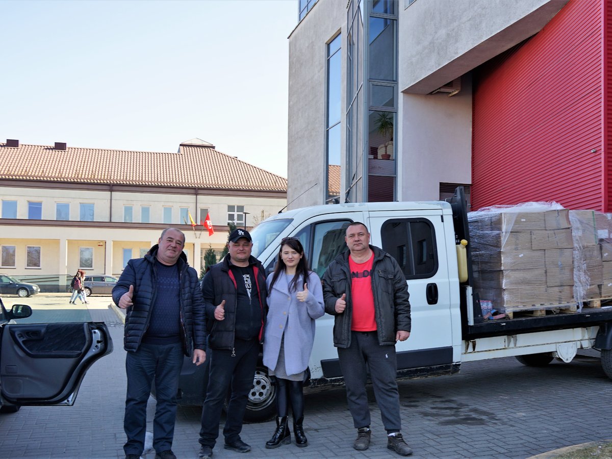 Humanitarinė pagalba iškeliavo  į Dubno miestą