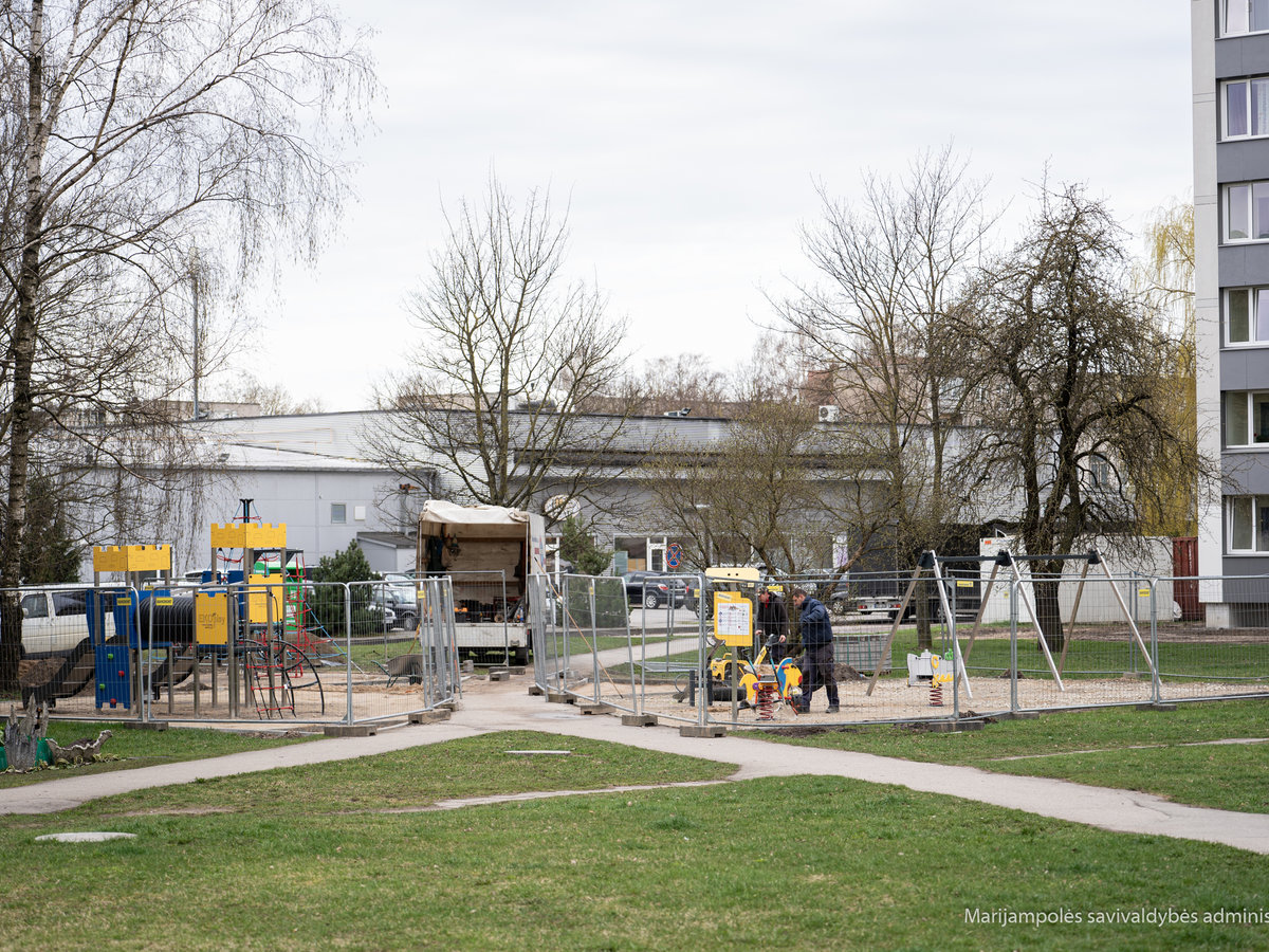 Netrukus dar viena nauja vaikų žaidimų aikštelė Marijampolėje