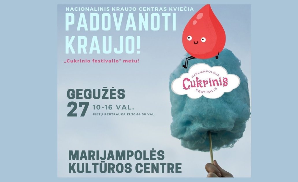 Kraujo donorystės akcija „Cukriniame festivalyje “ 