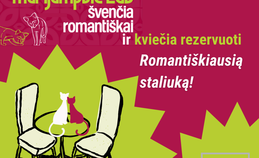 Marijampolė ir toliau kviečia švęsti romantiškai