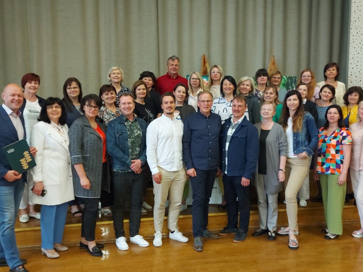 Marijampolės Rygiškių Jono gimnazijoje  lankėsi  svečiai iš susigiminiavusios Kokolos  mokyklų