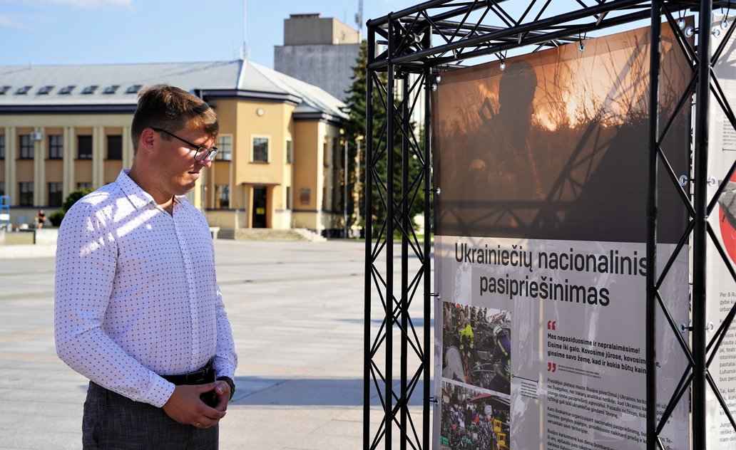 Marijampolės širdyje – lauko paroda „Ukraina: karas Europoje“