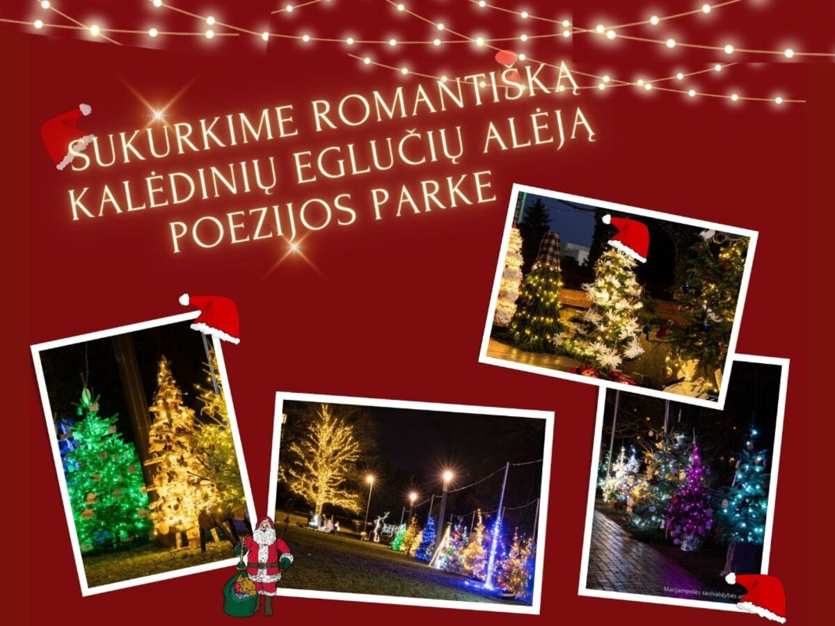 Sukurkime romantišką kalėdinių eglučių alėją Poezijos parke!