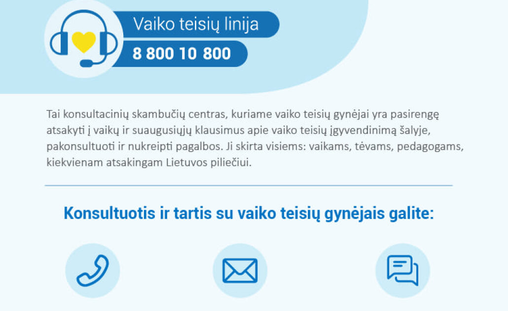 Įkurta Vaiko teisių linija