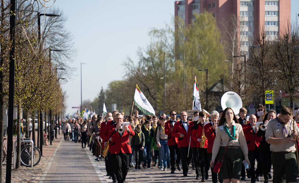 Lietuvos skautai susirinko į 23-iąją pavasario šventę Marijampolėje