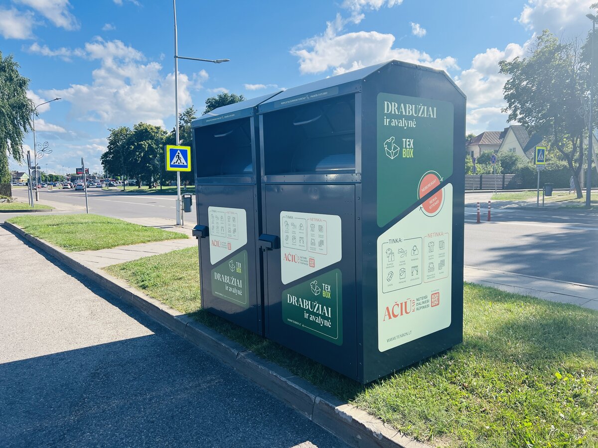 Dar daugiau tekstilės atliekų konteinerių Marijampolėje