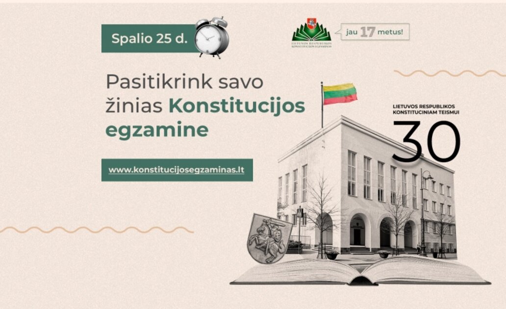 Kviečiame pasitikrinti teisines žinias Konstitucijos egzamine!