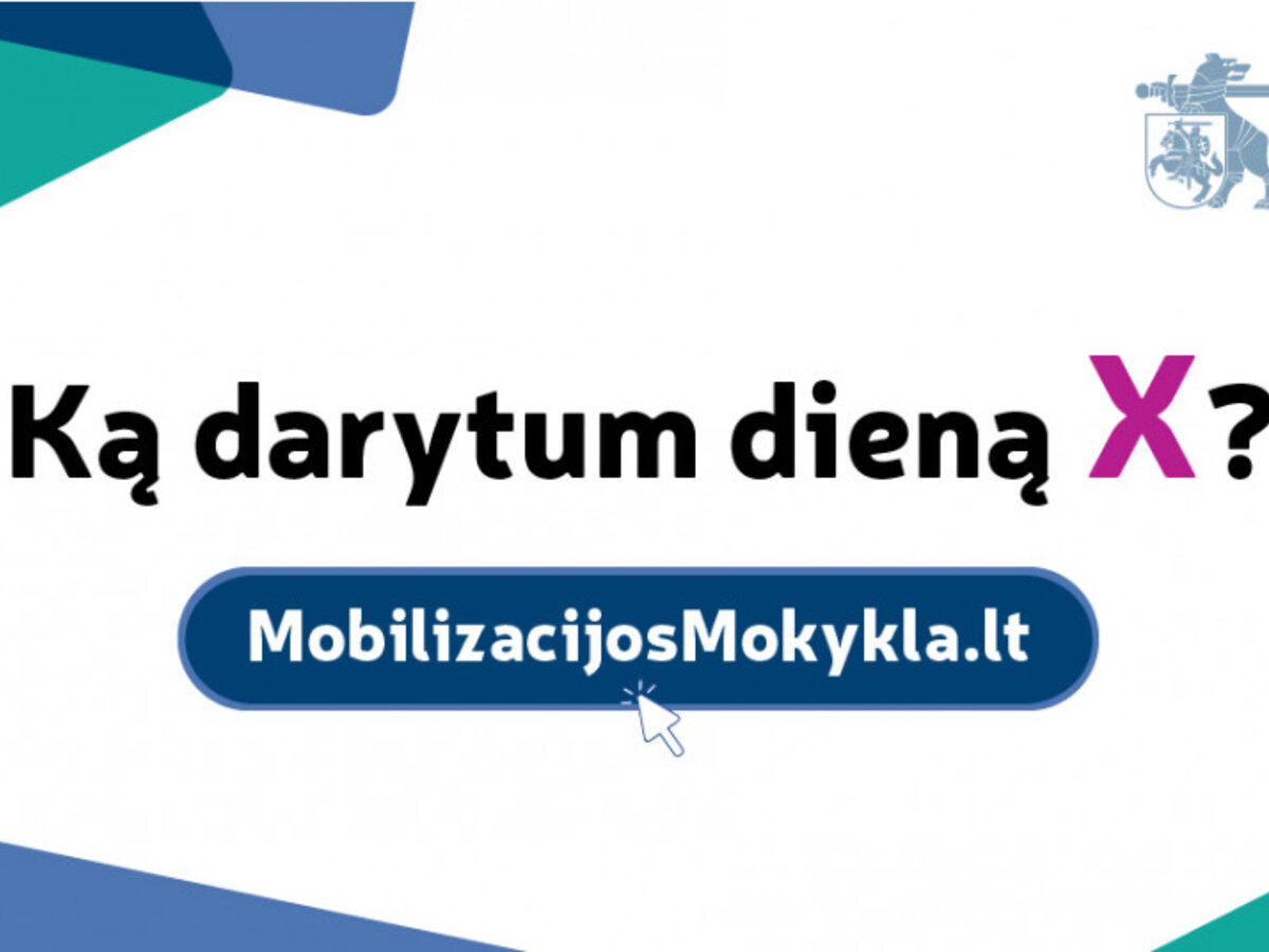 Startavo nauja informacinė-edukacinė platforma – „Mobilizacijos mokykla“!