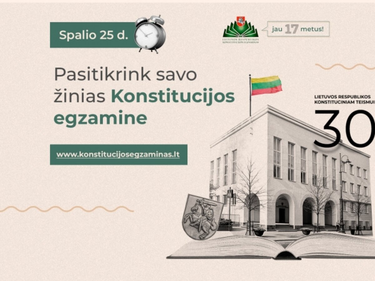Kviečiame pasitikrinti teisines žinias Konstitucijos egzamine!