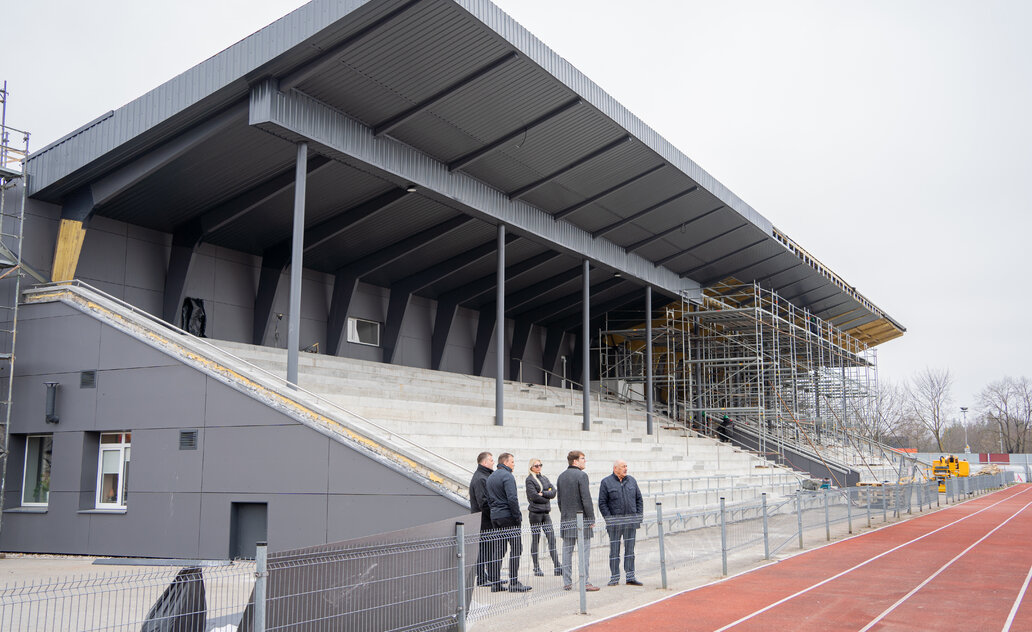 Artėjama link Marijampolės sporto centro tribūnos atnaujinimų darbų pabaigos