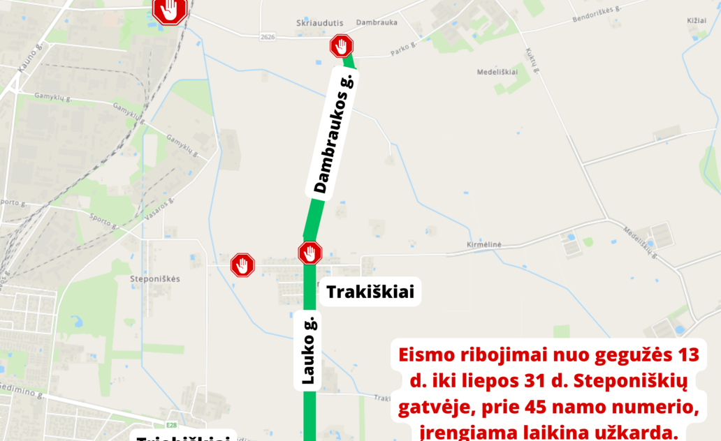 „Via Lietuva“: prie Marijampolės laikinai keičiasi eismo organizavimo tvarka