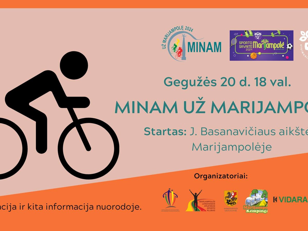 Sporto savaitę pradėkime dviračių žygiu „Minam už Marijampolę“