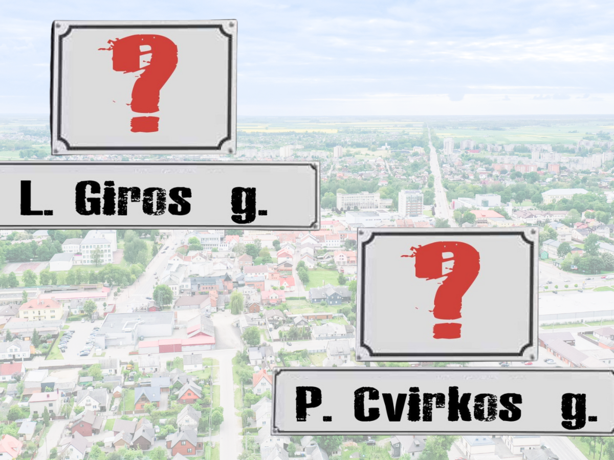 Kaip vadinsis P. Cvirkos ir L. Giros gatvės?