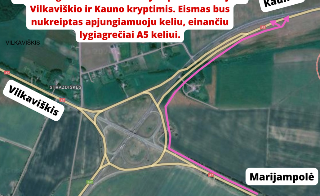 AB „Via Lietuva“ informuoja, kad 2024-07-10 nuo 8 val. iki 16 val. laikinai pasikeis eismo...