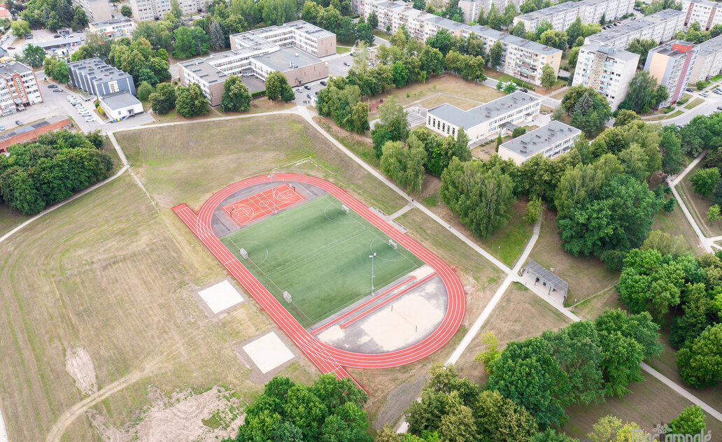 Marijampolės mokyklų stadionų atnaujinimas artėja prie pabaigos