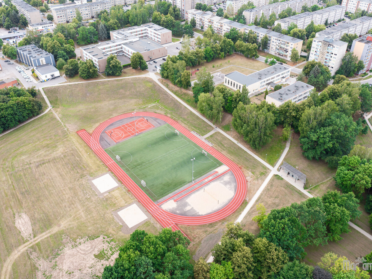 Marijampolės mokyklų stadionų atnaujinimas artėja prie pabaigos