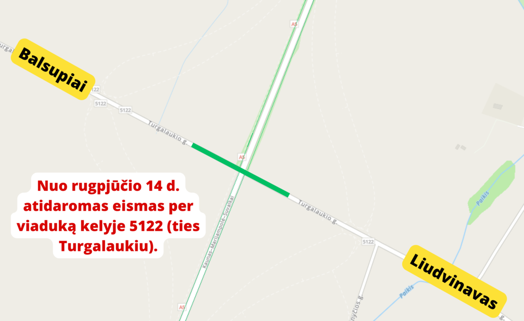 Dėmesio „Via Lietuva“ informuoja apie eismo pasikeitimus