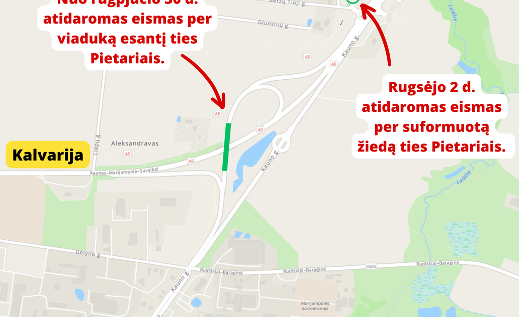 Akcinė bendrovė „Via Lietuva“ praneša apie artėjančius eismo pokyčius