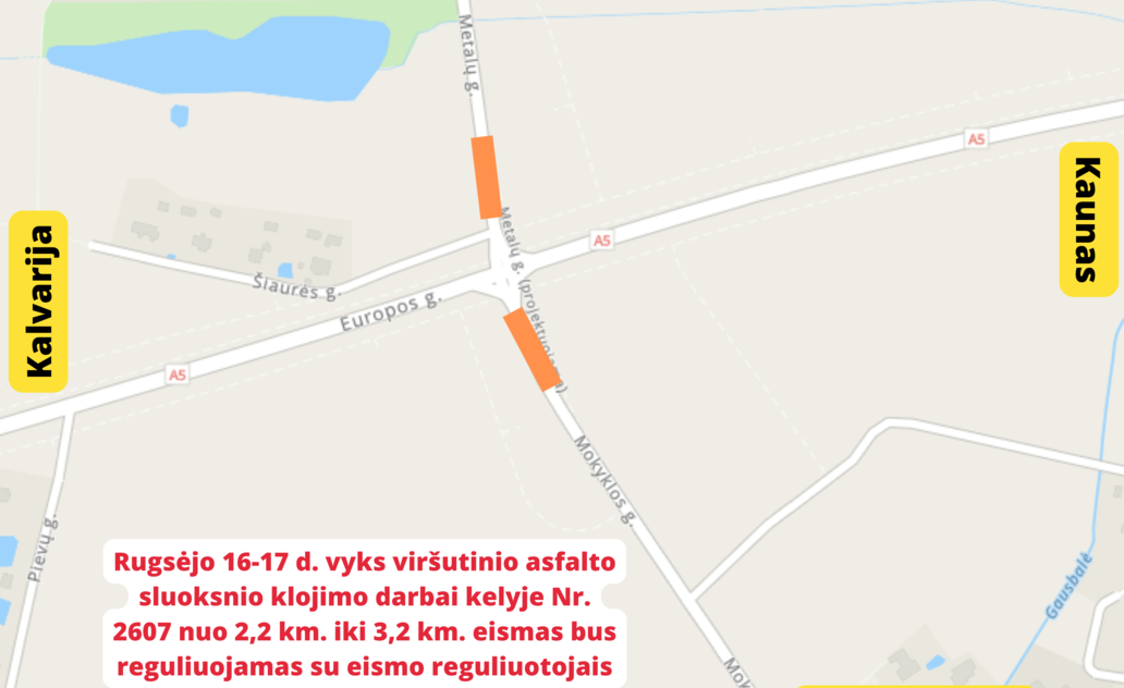 „Via Lietuva“ informuoja apie eismo organizavimo pokyčius