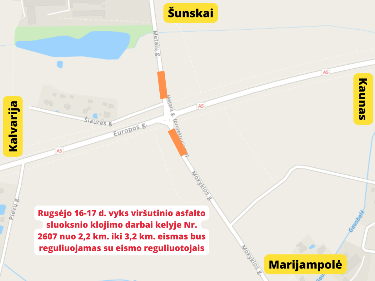 „Via Lietuva“ informuoja apie eismo organizavimo pokyčius