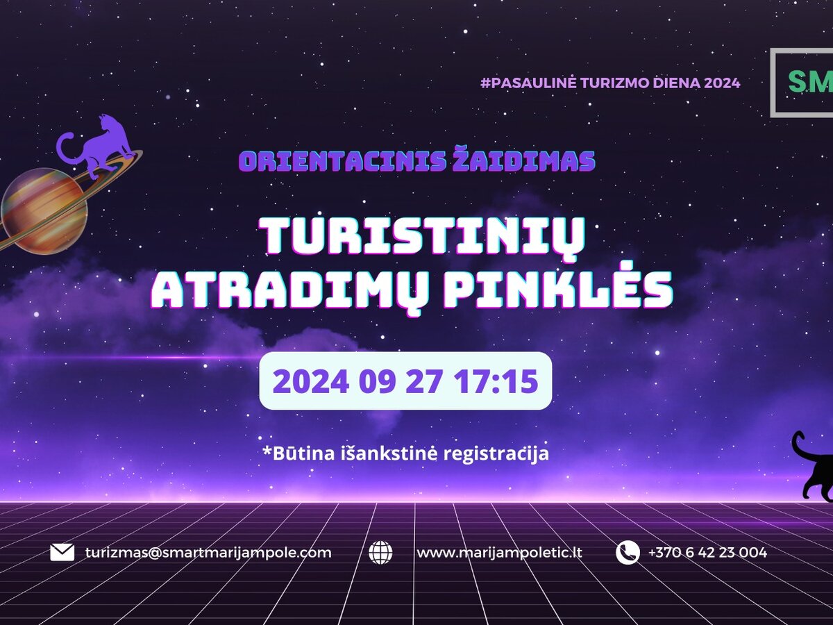 Švęskime Pasaulinę turizmo dieną kitaip – būkime turistais savo mieste! 