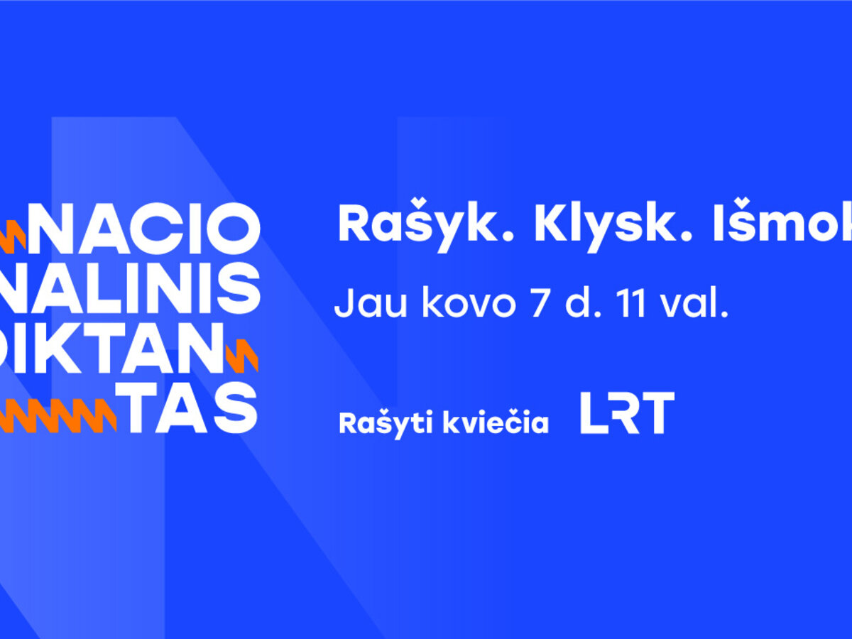Kviečiame rašyti Nacionalinį diktantą