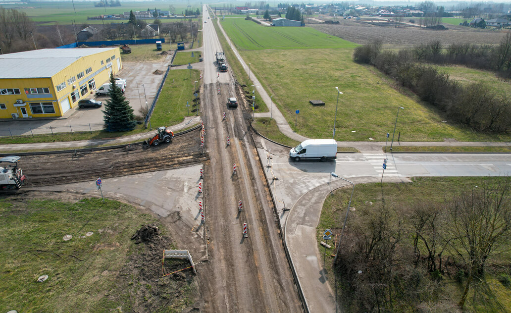 Prasidėjo žiedinės sankryžos įrengimo darbai