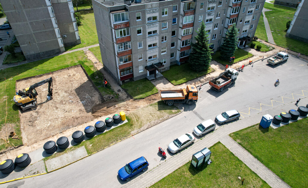Marijampolėje toliau plečiamos automobilių stovėjimo aikštelės – pradedami nauji darbai