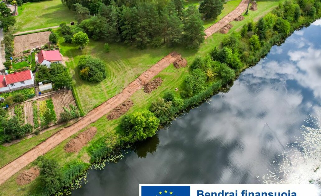 Marijampolėje pradedamas įrengti modernus pėsčiųjų ir dviračių takas palei Šešupę