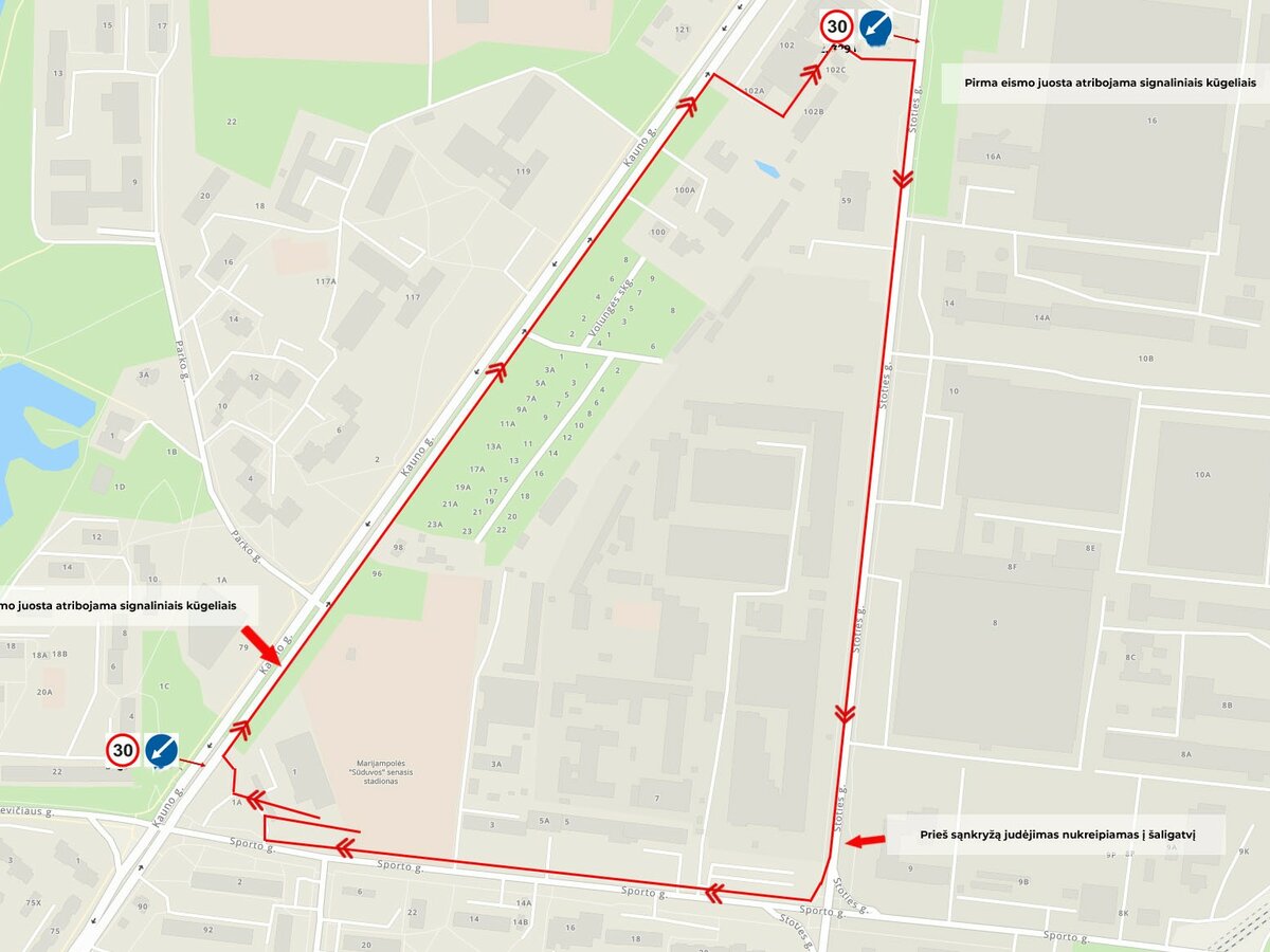 Laikini eismo ribojimai Marijampolėje