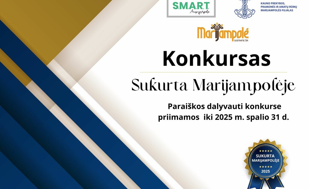 Skelbiamas konkursas ,,Sukurta Marijampolėje 2025“