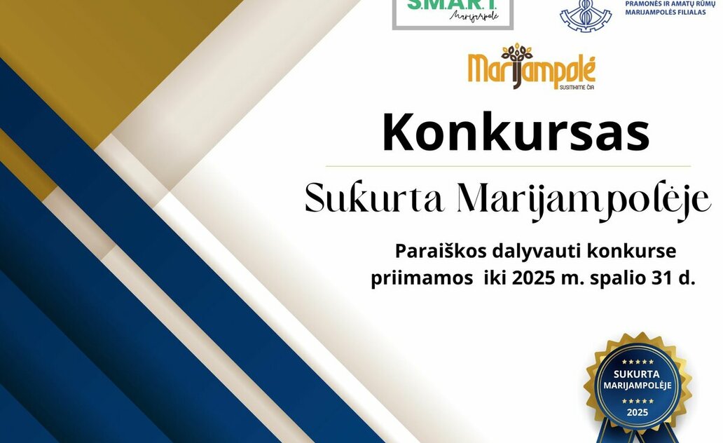 Kviečiame dalyvauti konkurse ,,Sukurta Marijampolėje 2025“