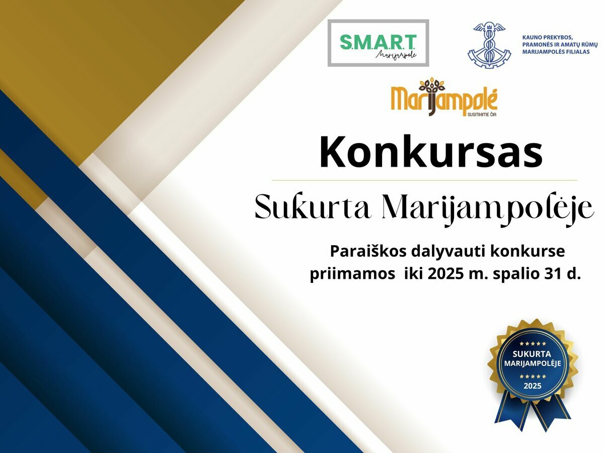 Kviečiame dalyvauti konkurse ,,Sukurta Marijampolėje 2025“